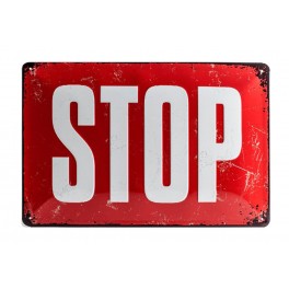 Plaque métal 20x30 cm sous licence: STOP