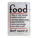 Plaque métal 20x30 cm officielle : Food don't waste it