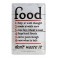 Plaque métal 20x30 cm officielle : Food don't waste it