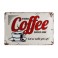 Plaque métal 3D 20x30 cm sous licence: Strong coffee served here