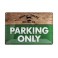 Plaque 3D métal 20x30 cm John Deere : Parking Only