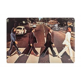 Plaque métal 3D 20x30 cm : Pochette Abbey Road The Beatles
