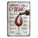 Plaque 3D métal 20x30 cm : World of wine