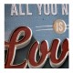 Plaque métal 3D 20x30 cm sous licence: All you need is love and a dog
