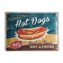 Plaque métal 3D 30 x 40 cm sous licence: Hot-dog