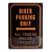 Plaque 3D Métal Harley Davidson : Biker Parking Only, 30 x 40 cm