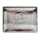 Plaque 3D métal noire 30x40 cm : Logo John Deere