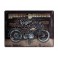 Plaque 3D métal : Harley Davidson moto noire 30 x 40 cm