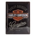 Plaque 3D métal : Harley Davidson genuine 30 x 40 cm