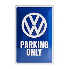 Plaque 3D métal Volkswagen : Parking Only 30 x 40 cm 