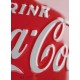 Plaque 3D Métal Coca Cola : Pause & Refresh, 40 x 30 cm