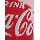 Plaque 3D Métal Coca Cola : Pause & Refresh, 40 x 30 cm