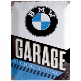Plaque 3D Métal BMW : garage, maintenance and repairs , 30 x 40 cm