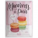 Plaque 3D Métal : Macarons de Paris 30 x 40 cm