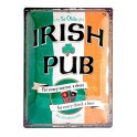 Plaque 3D Métal : Irish pub, 30 x 40 cm