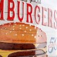 Plaque métal 3D sous licence: Hamburgers 30 x 40 cm