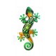 Le Gecko Vert Bouteille & Emeraude, Collection SPIRALE H 30 cm