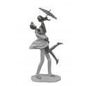 Statuette Design : Le Couple amoureux, Modèle Blanc & Argent, H 36 cm