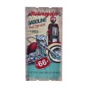 Déco murale vintage bois Moto : Speed King, California Motorcycles, H 60 cm