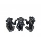 Set 3 Singes de la sagesse, Collection Jungle, H 14 cm