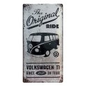 Plaque 3D Métal XL Combi VW : The original Ride, 50 x 25 cm