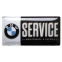 Plaque 3D Métal BMW : Service, 50 x 25 cm