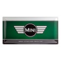 Plaque 3D Métal Mini : Great little cars since 1959, 50 x 25 cm