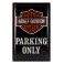 Plaque 3D Métal XL Harley Davidson : Parking Only, 60 x 40 cm