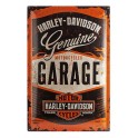 Plaque 3D Métal XL Harley Davidson : Garage Motorcycles, 60 x 40 cm