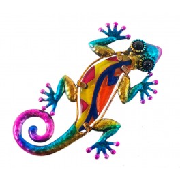 Déco murale métal : Gecko, Collection Versicolor, Modèle 1, H 15 cm