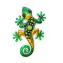 Le Gecko Vert Bouteille & Emeraude, Collection SPIRALE H 21 cm