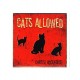 Plaque métal déco chats : Cats allowed, H 30 cm