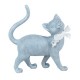 Figurine Chat Debout, Queue levée, Collection CHARLOTTE, H 18 cm