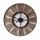 Grande horloge ronde Vintage, Bois & Métal Industrielle, Diam 70 cm