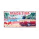 Déco murale Vintage. Plaque Combi Rouge Beach Time : Best Summer, L 60 cm