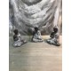 Figurine Mini Bouddha Silver Mod 1, H 13 cm