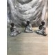 Mini Bouddha Silver Mod 2, H 13 cm