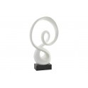 Sculpture contemporaine abstraite, EVOLUTION, Design Blanc, H 53 cm
