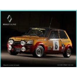 Plaque Métal bombée : La Renault 5 Turbo, 3 finitions, 30 x 20 cm