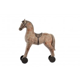 Statuette Cheval Résine : Collection Shabby romantique, H 38 cm