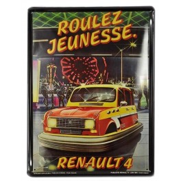 Plaque Métal bombée : La Renault 5 Alpine, 30 x 20 cm