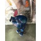 Mini Cache-Pot vache bleu, H 18,5 cm