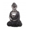Bouddha assis, Collection Grey & Silver H 36 cm