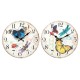 Horloge Florale Papillon, Coccinelle et Libellule, Diam 34 cm