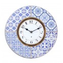 Horloge rétro : Modèle Azulejos, Mod 2, Diam 34 cm