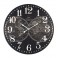 Grande Horloge MDF : Cartographie, Fond Noir, Diam 58 cm