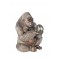Statuette Résine XL : Gorille et Crâne Mac Beth, Finition Antic Line, H 44 cm