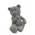 Figurine Ourson debout en terre cuite, Gris , H 10 cm