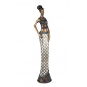 Statuette XL : Africaine en pagne kita, Collection Ethnik, H 60 cm