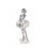 Statuette Danseuse : Petite Ballerine, Mod 1, Taupe clair, H 26 cm